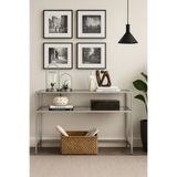 Home Lena Açık Gri Dresuar Kahve Köşesi Modern Konsol 100 cm Şeffaf Cam