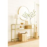 Home Lena Dresuar Kahve Köşesi Modern Konsol Gold 100 cm Şeffaf Cam