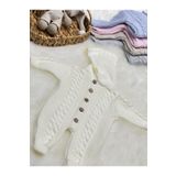 Home LİTTLELAND İKİLİ SAÇ ÖRGÜ KAPÜŞONLU TRİKO BEBEK TULUMU