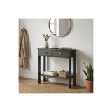 Home Mandosi Mobilya Çift Çekmeceli Antrasit (Gold düğme Kulp) Dresuar 90 Cm