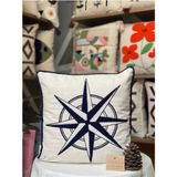Home Marin Grubu 2’li Punch Nakışlı Yastık Kılıfı Pamuk Kırlent - Bej - 43 x 43 cm