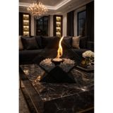 Home MASA ÜSTÜ SİYAH ŞÖMİNE FÜME CAMLI