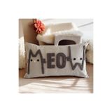 Home Meow ! | İsme Özel Punch İşlemeli Yastık Kılıfı | Kişiselleştirilebilir El Yapımı Kırlent
