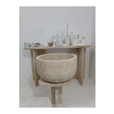 Home Mermer Kurna-çanak Model Traverten-hamam Kurnası-banyo Kurnası-ev Hediyesi-mermer Ev Aksesuarlar