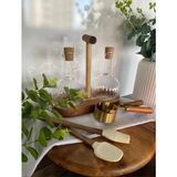 Home Mien Bambu Standtlı 2'li Borosilikat Yağdanlık Seti - 300 ml - Şeffaf
