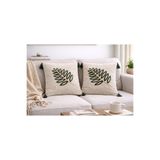 Home Modern Punch İşlemeli 2'li Kırlent Kılıfı 43x43 Dekoratif