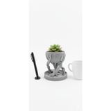 Home Modern Tasarım 3D Yazıcı Üretimi Minimalist Dekoratif Saksı – 10 Cm Pla
