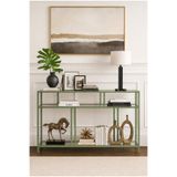 Home Mondrian Yeşil Dresuar Kahve Köşesi Modern Konsol 100 cm Şeffaf Cam