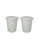 Home Mood 50 Litre 2 Adet Kapaklı Büyük Çöp Kovası 50Lt 2 Ad Ahşap