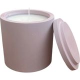 Home Pastel Serisi Kapaklı Silindir Lila Dekoratif Beton Mum - 1 Adet