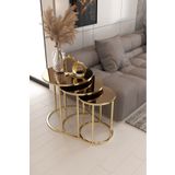 home plus mobilya 3'lü & Bohem Sehpa & Zigon Sehpa & Orta Sehpa & Modern Sehpa Takımı & Gold Ayak Bronz Ayna