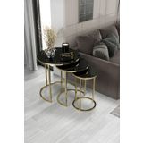 home plus mobilya 3'lü & Bohem Sehpa & Zigon Sehpa & Orta Sehpa & Modern Sehpa Takımı & Gold Ayak Siyah Ayna
