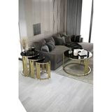 Home Plus Mobilya Piyano Set Gold Siyah Orta Sehpa Zigon Sehpa Takımı