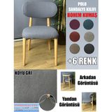 Home Polo Sandalye Kılıfı Lüx Bohem Kumaş Çok Kalın %100 Pamuk - 45 x 45 cm - Koyu Gri