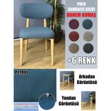 Home Polo Sandalye Kılıfı Lüx Bohem Kumaş Çok Kalın %100 Pamuk - 45 x 45 cm - Petrol