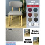 Home Polo Sandalye Kılıfı Lüx Bohem Kumaş Çok Kalın %100 Pamuk - 45 x 45 cm - Sütlü Kahve