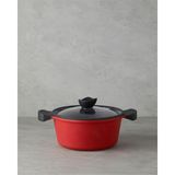 Home Prime Red Love Alüminyum Döküm Derin Tencere 24 cm Kırmızı