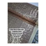 Home Pul payet Kumaş 3mm Giyimlik, Şalvar, Masa örtüsü, kırlent, vb. işlemler için uygundur ( Bakır 50 x 140)