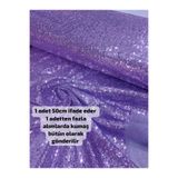 Home Pul payet Kumaş 3mm Giyimlik, Şalvar, Masa örtüsü, kırlent, vb. işlemler için uygundur ( Lila rengi 50 x 140 )