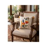 Home Punch nakışlı buldan kumaş kırlent dekoratif desenli retro kırlent kılıfı