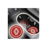 Home Renault Logolu Silikon Bardaklık Altlığı 2’li Set Araç Içi Bardak Altlığı Aksesuar