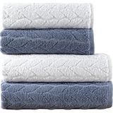Home Sarmaşık Çift Renk Banyo Havlusu, 4'lü Paket 2 Parça (70X140),2 Parça (50X90) Yumuşak ve - 0,6 x 19 x 29 cm