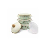HOME SET 12–14–16 cm Emaye Saklama ve Pişirme Kabı Seti