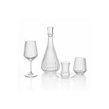 HOME SET 25 Parça Kesme Kristal Cam Sunum Seti | 1 Karaf, 6 Kadeh, 6 Su Bardağı, 6 Çay Bardağı, 6 Çay Tabağı
