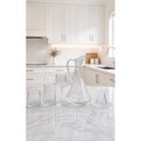 HOME SET 61 Parça Kesme Kristal Cam Seti – 12 Kadeh, 12 Su Bardağı, 12 Meşrubat Bardağı, 12 Çay Bardağı, 12 Çay Tabağı ve 1 Karaf