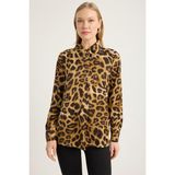 Home Store Iri Leopar Desenli Gömlek - XL - Kahve