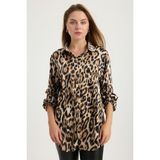 Home Store Leopar Desenli Gömlek - L - XL - Bej