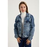 Home Store Lifli Yırtıklı Jean Mont - XS - Mavi