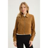 Home Store Püsküllü Ceket - Camel - XS