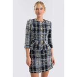 Home Store Vatkalı Crop Bukle Tüvit Ceket - XL - Siyah