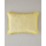 Home Striped Pamuk Dekoratif Kırlent Sarı