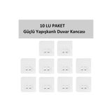 Home Stuff 10'lu Güçlü Sihirli Yapışkan, Su Geçirmez Askı, Raf Tutucu, Askılık, Çok Amaçlı Yapışkanlı Askı