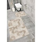 Home Su Emici Yumuşak Kaymaz Taban Sünger Dolgulu Pamuksu Doku Yıkanabilir Dekoratif Banyo Paspası 1391