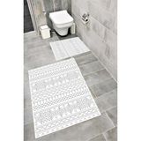 Home Su Emici Yumuşak Kaymaz Taban Sünger Dolgulu Pamuksu Doku Yıkanabilir Dekoratif Banyo Paspası
