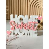 Home Sweet Home Yazılı Dekoratif Obje 3d Baskı Masa Üstü