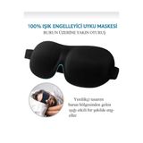Home Tam Karartmalı 3D Uyku Maskesi – Işık Geçirmez, Ergonomik, Rahat ve Hipoalerjenik Uyku Gözlüğü