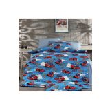 Home Tek Kişilik Araba Desenli Nevresim Takımı Mavi 160 x 220