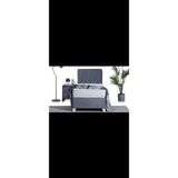 Home Tek Kişilik Baza Başlık Yatak Çukur Gold Set - Antrasit - 90 x 190 cm