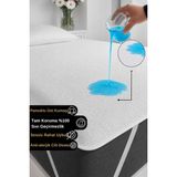 Home Terry-ped Pamuklu %100 Sıvı Su Geçirmez Tek-çift Kişilik Köşe Lastikli Alez Yatak Koruyucu 90x190 cm - 90 x 190 cm - Beyaz