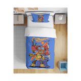 Home Transformers Autobot Desenli 3D Dijital Baskılı Tek Kişilik Erkek Çocuk Çarşafsız Nevresim Takımı