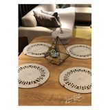 Home Turko 4 Adet Supla 1 Adet Ekmek Sepeti Takım, Jüt Supla, Amerikan Servis, Tabak Altlığı, Ekmek Sepeti Gri