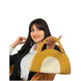 Home Turko Bohem Kadın Çantası, Jüt, Etnik Desenli, El Çantası, Jüt Çanta, Jüt-Bej