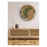 Home Turko Duvar Süsü, Duvar Tabağı, Jüt Dekor, Afrika, Bohem, Çok Renkli-2 35 x 35