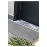 Home Turko Hasır, Jüt Desenli Modern Iç Ve Dış Kapı Önü Paspası, Balkon Paspası, Banyo Paspası/Hediyelik. Gri 100 x 200