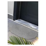 Home Turko Hasır, Jüt Desenli Modern Iç Ve Dış Kapı Önü Paspası, Balkon Paspası, Banyo Paspası/Hediyelik. Gri 80 x 150