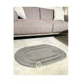 Home Turko Hasır, Kilim, Paspas, Jüt Yolluk, Siyah Desenli, Kolidor, Balkon, Mutfak, Halısı, Dekoratif Paspas 80 x 150 Gri